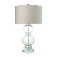 thumbnail image 1 of ElkGroup International LED Lampe de Table à en Verre Incurvé D2556-LED Bleu Clair avec Abat-Jour en Lin Texturé, 1 of 1