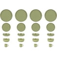 thumbnail image 4 of HomeVss, Nordic Shape Rising Rim Stoneware 20pc Dinnerware Set, Matte Green with Speckle Finished Effect, 4 of 8