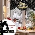 thumbnail image 5 of Merry Christmas Tie Up Valances Curtain, Black Gold Polka Dot Winter Snowflakes Adjustable Rod Pocket Short Window Treatment Tie Up Curtains Valances for Kitchen Living Room Bathroom 54x18 Inches, 5 of 9