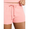 thumbnail image 4 of No Boundaries Rib Tank Top and Shorts Sleep Set, 2-Piece, Women's XXS-3X, 4 of 5