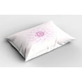 thumbnail image 2 of Ambesonne Dahlia Pillow Sham 2 Pack, Close up Petal Sketch, 30"x20", Maroon White, 2 of 3
