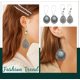 thumbnail image 4 of 6 pares de pendientes colgantes, joyería de moda para mujeres y niñas, pendientes bohemios de estilo nacional vintage con hojas de turquesa, pendientes de perlas y plumas, regalos, 4 of 4