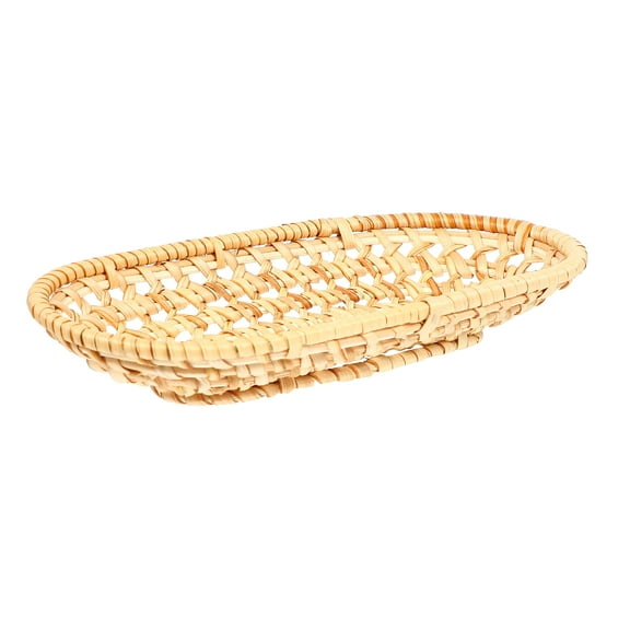 Wicker Guest Towels Holder Bathroom Rattan Small Tray