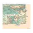 thumbnail image 2 of Historic Nautical Map - Atlantic Ocean Ports - Perthes 1914 - Vintage Wall Art, 2 of 4