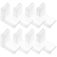 thumbnail image 5 of FRCOLOR 24 pcs  Glass Table Corner Guards and Clear Corners Furniture Anti Tip and Corner Connector Bracket Replacement Parts for Wire Shelving and Storage Rack, 5 of 8