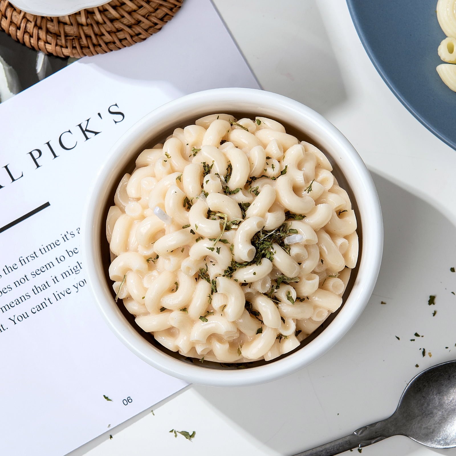 iLikePar Macaroni and Cheese Pasta Bowl Candle - Thumbnail 2