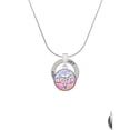 thumbnail image 2 of Delight Jewelry Silvertone Domed Multi Color DO Joy Ring Charm Necklace, 18", 2 of 4