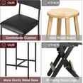 thumbnail image 3 of Set of 4 bar stools: 37 - pulgada, metal legs, pu asientos, backrest, kitchen height, forrado con footrest, para dining room, kitchen party (negra), 3 of 7