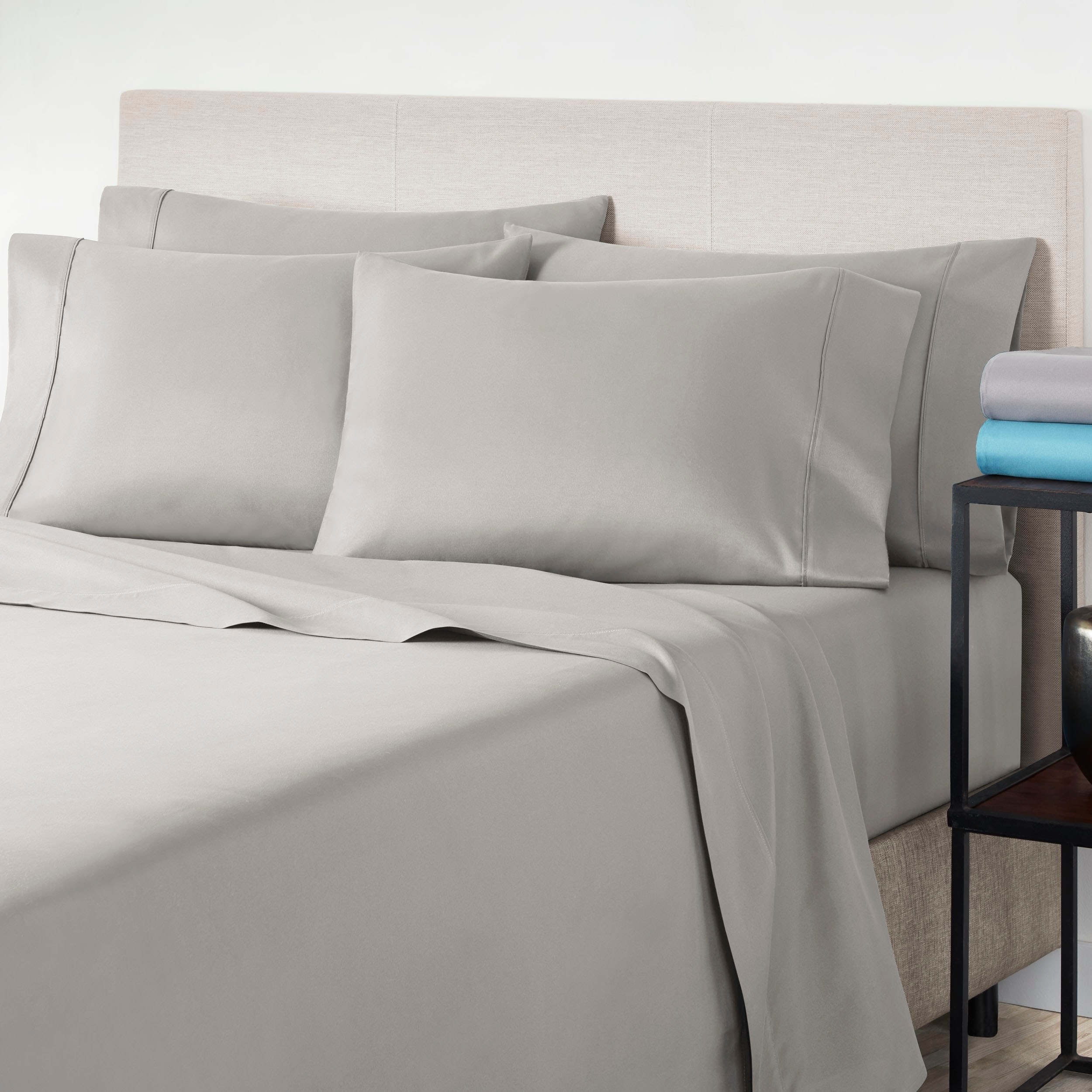 Perry Ellis Solid Sheet Sets with Bonus Pillowcases