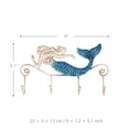 thumbnail image 2 of Colgador de pared para llaves de hierro con forma de sirena, 4 ganchos para abrigos, toallas, bolsos, soporte para ropa de pared, tornillos incluidos, 2 of 5