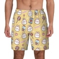 thumbnail image 2 of Picia Rabbit And Candy pattern Mens Swim Trunks with Compression Liner Stretch Beach Shorts Quick Dry with Zipper Pockets No-Chafing Board Shorts-Small, 2 of 9