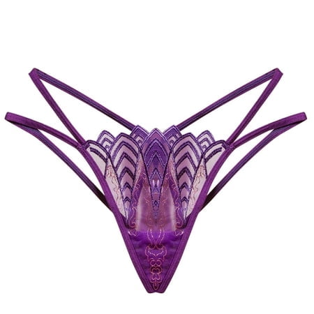 FhsagQ Lingerie Rouge pour Femmes String pour Femmes Ouvert à l'Entrejambe Culottes String Dentelle Pantalons Culottes pour Dames sous-Vêtements Ensembles de Lingerie pour Femmes Lingerie Bleue pour Femmes Jeu de Rôle Cop Violet Taille Unique