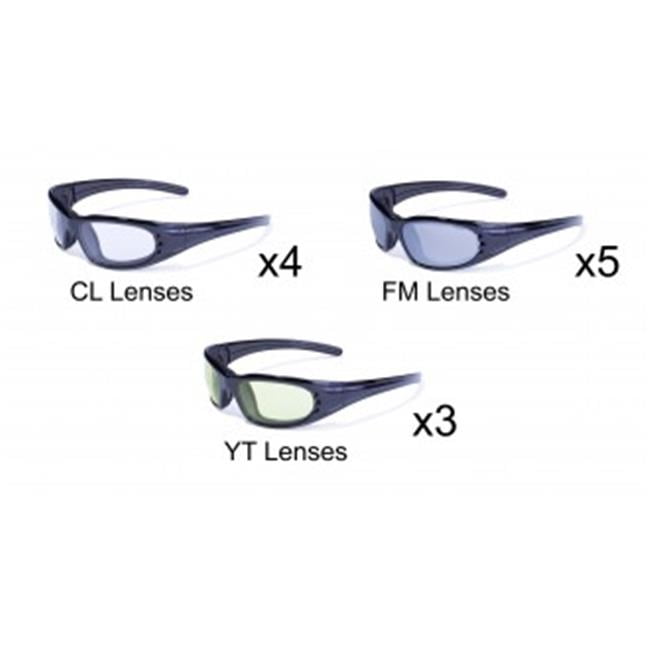 Safety Leader Safety Glasses With Assorted Lens