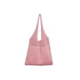 thumbnail image 4 of Bolso de hombro tejido Para mujer Likrtyny Bolsa de compras de gran capacidad rosa, 4 of 4