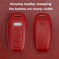 thumbnail image 3 of Key Fob Cover Compatible with Fit for Audi A4 A3 Q3 Q5 Q7 TT TTS RS3 S4 S3 A1 S6 RS4 RS6 Q2L ABS Smart Remote Key Case Keychain Case Holder Protector,Deep Red, 3 of 7