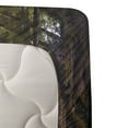 thumbnail image 3 of Ambesonne Exotic Fitted & Top Sheet Set with Sham, Wooden Bridge Forest, Green Brown White, 3 of 4