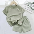 thumbnail image 6 of Toddler Girls Clothes Summer Outfit Sets Kids Outfits Sleeve Girls Summer Set 1 To 6 Years Short Toddler Tops Shirt Cartoon Short Sleeved Shorts Suit Summer Set Gibobby(1-2 Years,Light Green), 6 of 8