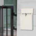 thumbnail image 2 of Style Flair Box Mailbox Bin Door Designed Drop Box Mailbox Postbox Pastoral Slots Metal Installation Postbox Simple Drop Box Mailbox Beige, 2 of 8