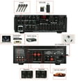 thumbnail image 3 of 400/600/1000/2000W Bluetooth Amplifier, Power Home&Car Stereo Audio Receivers Amplifier System, 2/4 Channel, 2/4 MIC, FM Radio, MP3/USB/SD Readers, LED Display & Remote Control, Black Red, 3 of 9