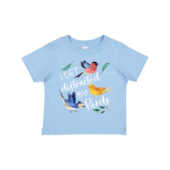 Inktastic I Get Distracted by Birds Boys or Girls Toddler T-Shirt