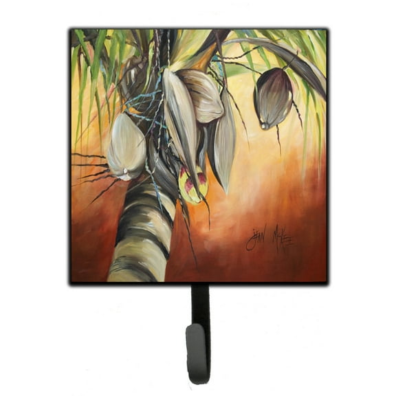 Carolines Treasures JMK1280SH4 Orange Coconut Tree Leash or Key Holder 7Hx4.25W multicolor