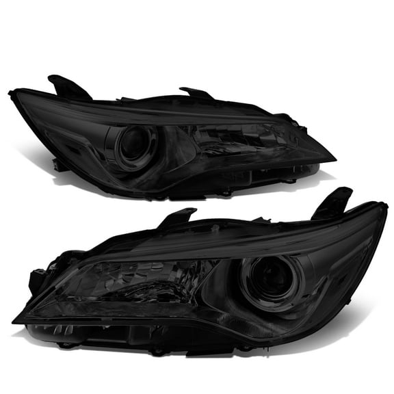 DNA Motoring For 2015-2017 Toyota Camry Smoked Clear Corner Projector Headlight Lamps Pair