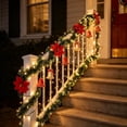 thumbnail image 5 of Pre Lit LED Christmas Garland 10 ft, Artificial String Lighted Garland Xmas Hanging Accent Decor Supply Feature Element Item Setup Piece for Mantel, Stair Rail., 5 of 9