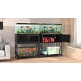 thumbnail image 4 of UVANIOHOM 20-29 Gallon Fish Tank Stand, 330 lbs, Power Outlets, RGB LED & Storage Cabinet, Black, 4 of 13