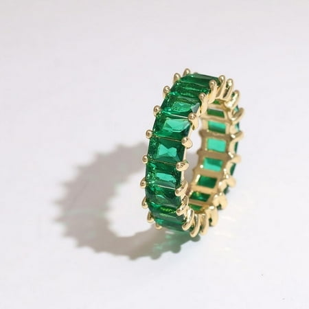 Fashion Colorful Cubic Zirconia Rings For Women Bohemian Colorful Woman Statement Rings Party Wedding Jewelry