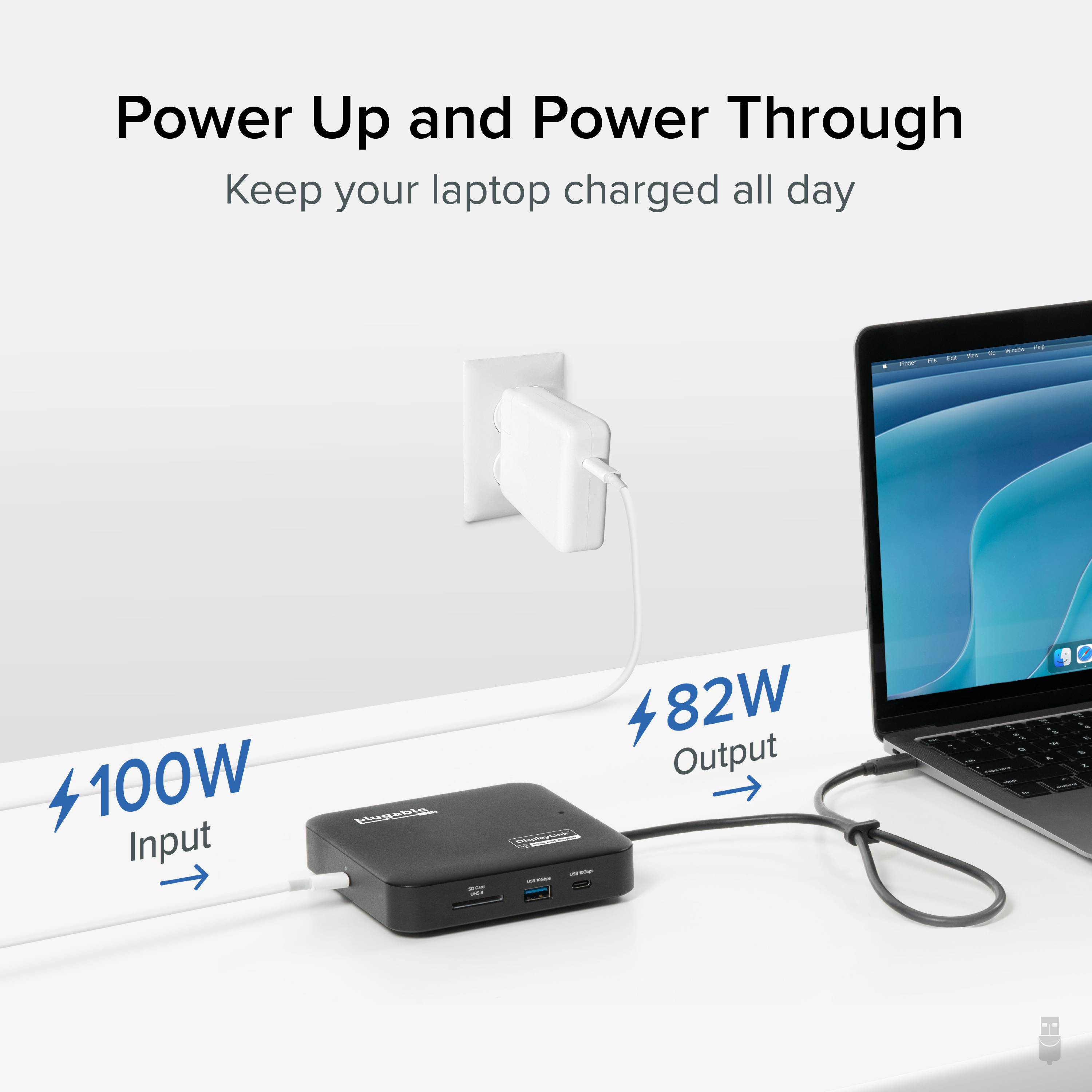 Plugable 7-in-1 USB C Docking Station Dual Monitor - Dual HDMI Dock is Compatible with Mac and Windows, USB4, Thunderbolt or USB-C, 100W PD, 2x HDMI, 1x USB-C, 1Gbps Ethernet, 1x USB 3.0, 1x SD Card - image 6 of 8