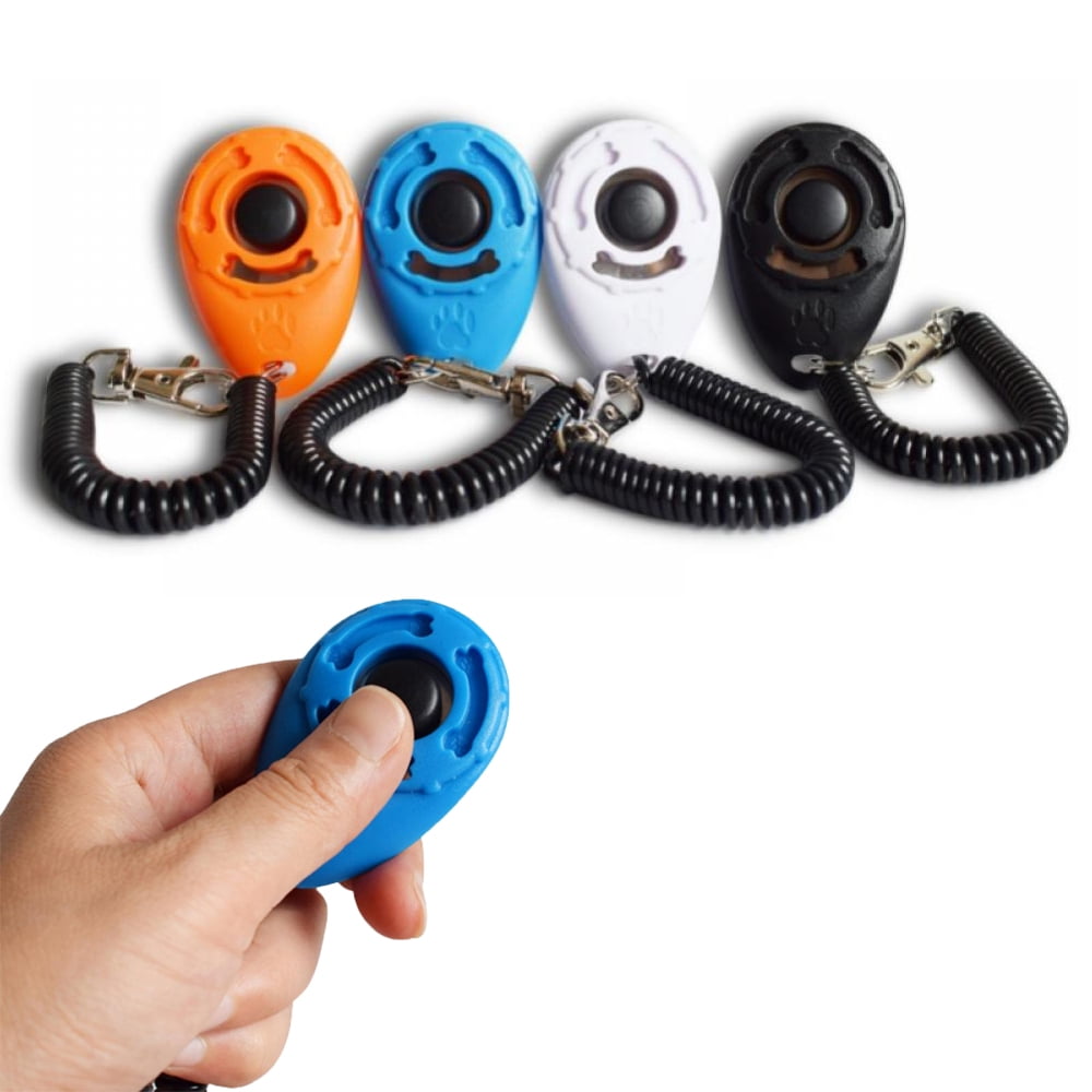 Dog Clicker for Training with Wrist Strap Pack of 4 Pcs New Upgraded Pet Training Clicker Kit for Puppy Cats Birds Horses