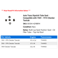 thumbnail image 2 of Auto Trans Dipstick Tube Seal - Compatible with 1969 - 1974 Checker Taxicab 1970 1971 1972 1973, 2 of 2