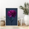 thumbnail image 3 of IDEA4WALL Framed Canvas Art Wall Decor A Red Chinese Peony with Black Background Floral Flower Photography Realism Romantics Closeup Relax/Calm for Dorm Home Office - 16"x24", 3 of 4