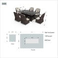 thumbnail image 3 of Moda Furnishings Patio Wicker Rectangle Gas Firepit Sets for Garden in the Outdoor, 3 of 7