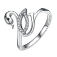 thumbnail image 1 of Silver Rings Swan Fashional Design Personalize Ring Gift for Girls Lover Daughter, 1 of 9