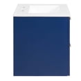thumbnail image 2 of Pemberly Row 24" Modern Wood/Ceramic Bathroom Vanity in Blue/White, 2 of 8