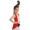 thumbnail image 3 of YEAHDOR Kids Girls Circus Ringmaster Costume Halloween Party Carnival Dance Dress Leotard Dancewear Red-A 16, 3 of 7