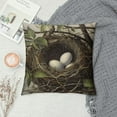 thumbnail image 2 of Nawypu  Retro Bird's Nest Eggs Decorative Pillow Covers Home Decor Nice Gift Indoor/Outdoor Square Pillowcase, Retro Birds Nest, 2 of 5