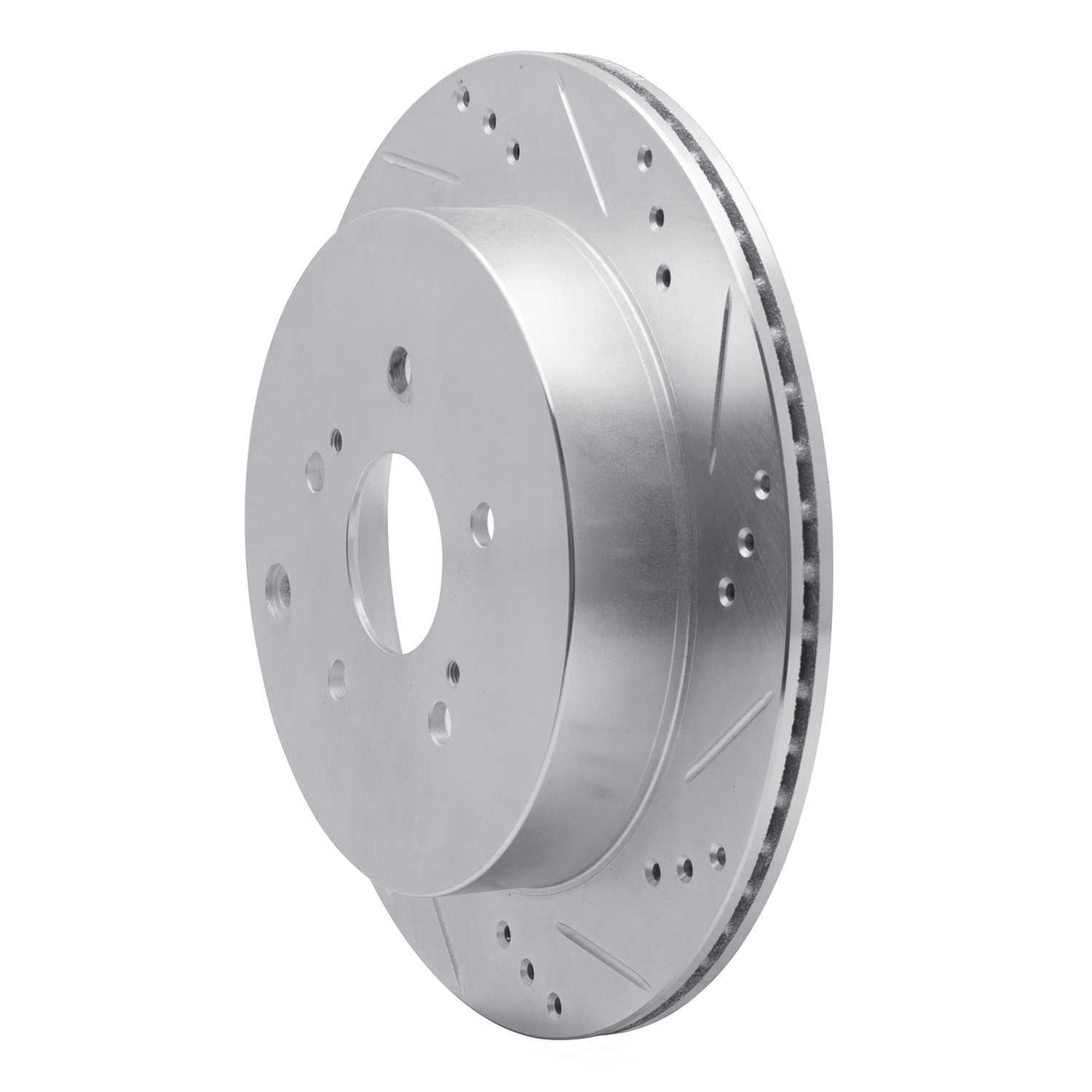 Dynamic Friction Company 631-01015R DFC Brake Rotor - Drilled And Slotted - Silver