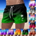 thumbnail image 2 of Kcolen Mens Short Swim Trunks,Mens Small Swim Trunks Quick Dry Gradient Board Shorts Comfy Mens Swimwear Soft Summer Beach Bathing Suit Beach Board Shorts,Orange, 2 of 5