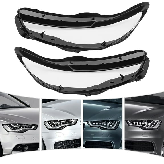 Left&Right Headlight Lens Covers, Clear Headlamp Cover, Headlamp Cover for 2011-2015 Audi A6 C7