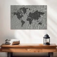 thumbnail image 2 of Elephant Stock Moon World Map Wall Art - Horizontal Canvas Wall Art - Living Room Wall Decor - Map Canvas - Gray And Black Decor - 24" x 16", 2 of 8