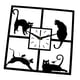 thumbnail image 3 of Ornamento de reloj de pared de gato cuadrado Regalo adorable de inauguración de la casa, decoración colgante de pared de reloj decorativo simple para, 3 of 9