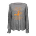 thumbnail image 5 of DeHolifer Why Yes,Actually I Can Drive A Stick T-Shirt Women Witch Halloween Lover Sweatshirt Long Sleeve Pullover Tunic Tops Gray S, 5 of 5