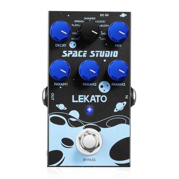 Pedal de efectos para guitarra LEKATO Reverb Digital 9 Effects EP-03