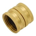 thumbnail image 4 of Apooke 2 Pcs Nozzle Connector Two-way Female Female Connector Solid Brass Garden Hose Repairing Female-to-female Connector, 4 of 11
