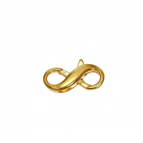 Double Opening Lobster Clasp,14K Gold Plating 925 Silver Necklace Bracelet Extender Clasps and Closures for DIY Jewelry