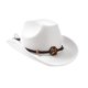 thumbnail image 2 of Sombrero de vaquera clásico de ala grande para disfraz de fiesta, senderismo y acampada. Blanco, 2 of 9