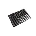 thumbnail image 1 of 10-Piece Imperial Hex Shank Magnetic Screwdriver Bits Set - 50mm Length, Black Oxide Finish, Compact Design for Professional & DIY Use, Durable Steel Construction, Convenient Bagged Packaging, 1 of 6