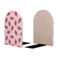 thumbnail image 2 of Lsque Watermelon Ice Cream Printed Wood Bookends,Non-Skid Bookend for Shelves,Heavy Duty Support Bookends,Non-Slip Foam Pads for Office, Home, and Library,1 Pair, 2 of 8